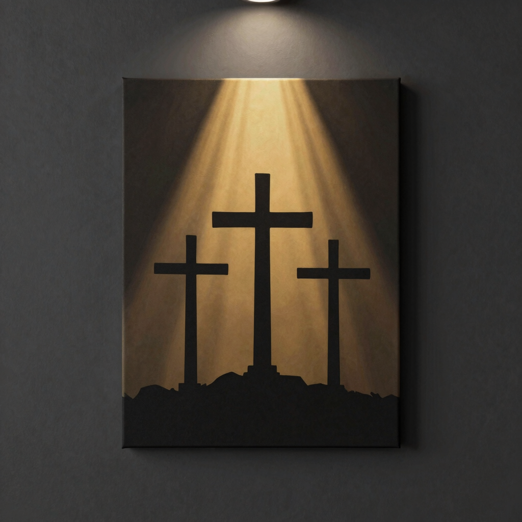 Calvary Triad at Dusk Canvas