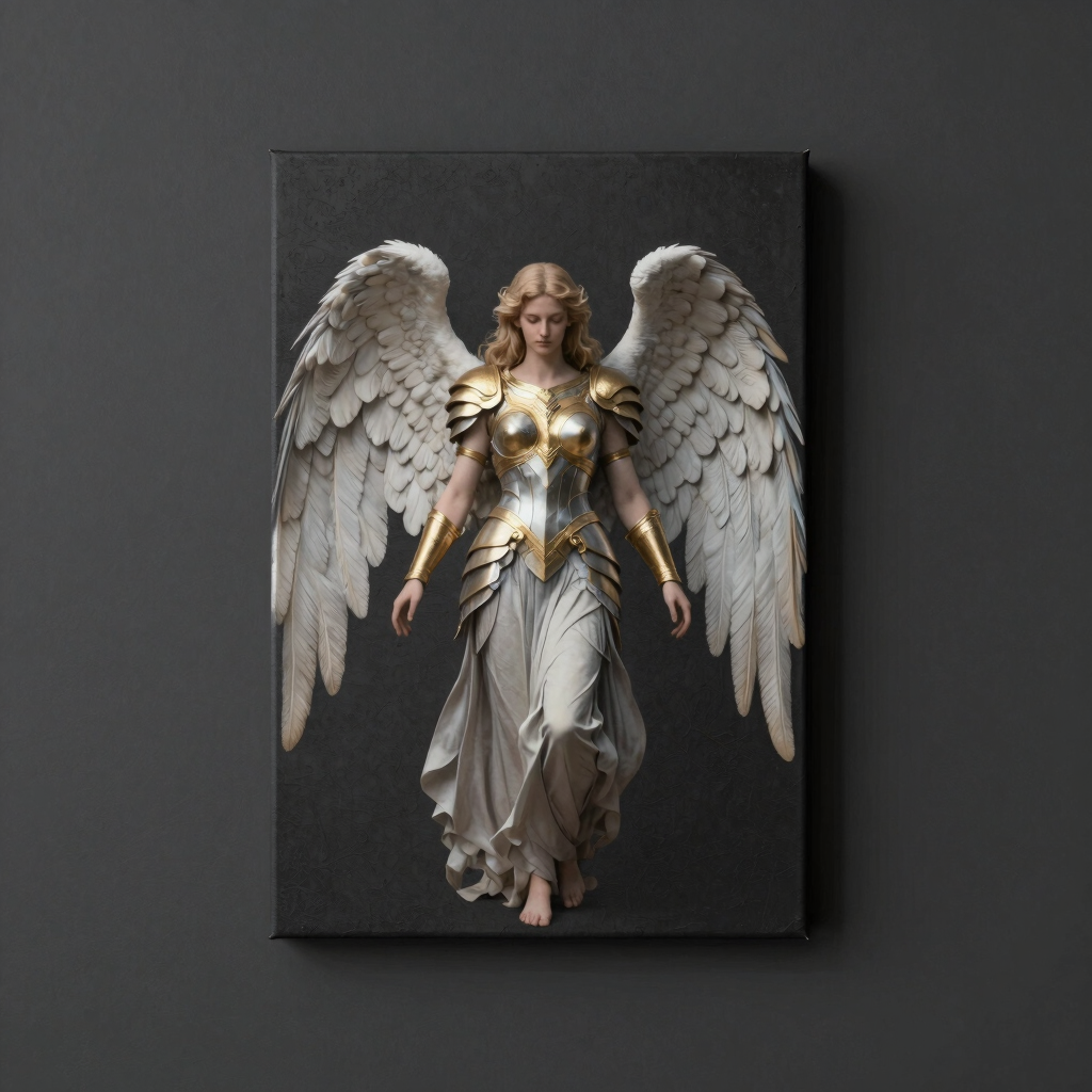 Angelic Guardian in the Mist Canvas