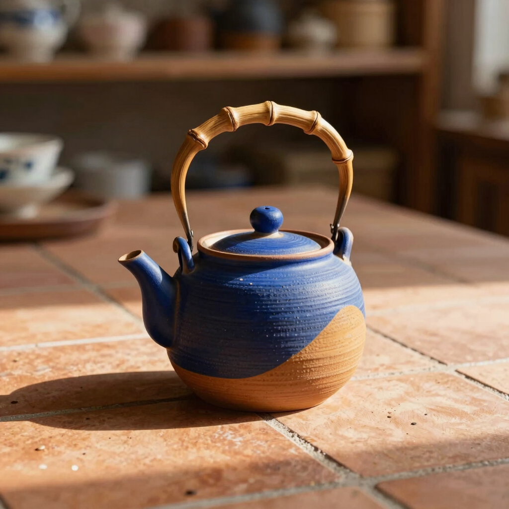 泥心提梁手作茶壶