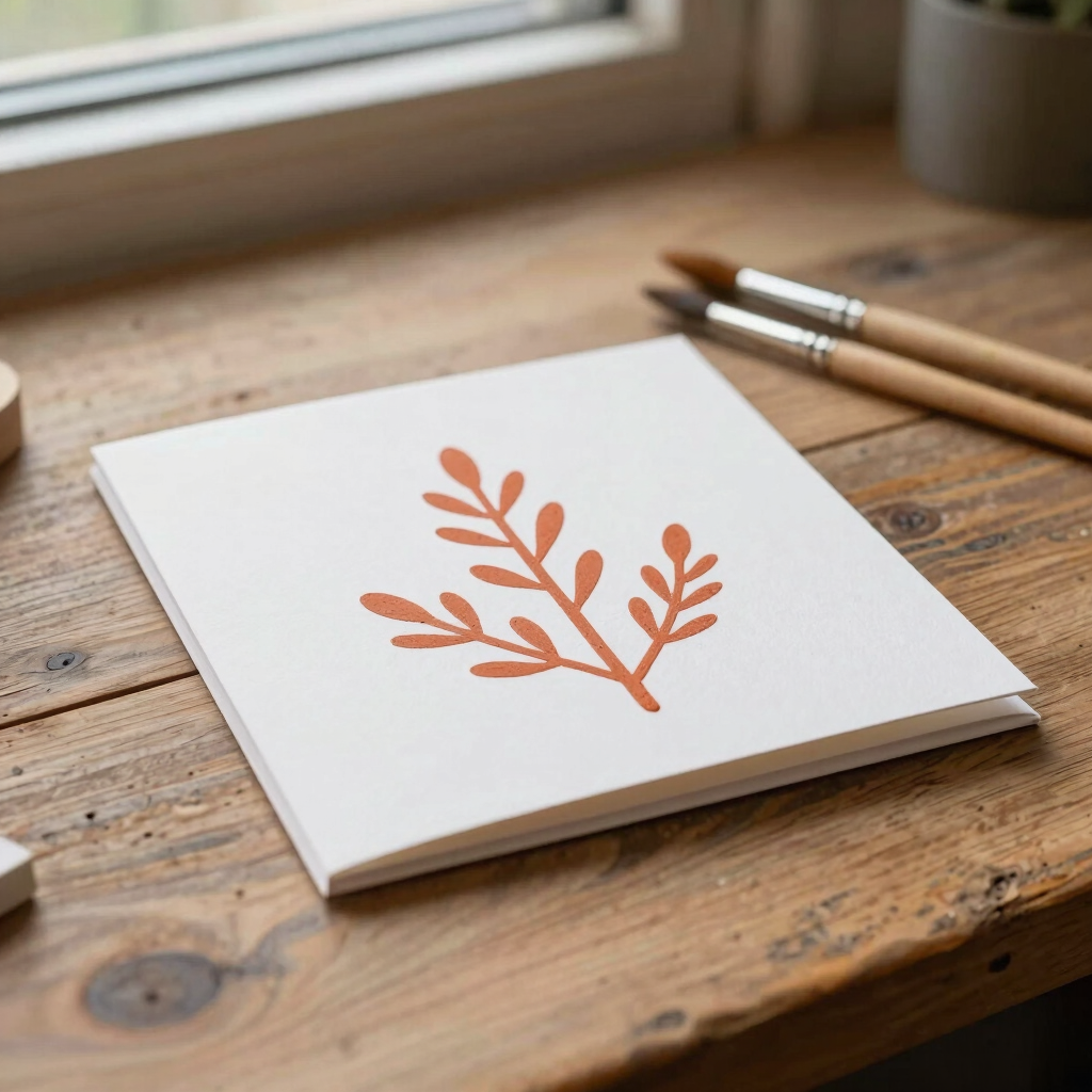 Terracotta Botanical Birthday Card