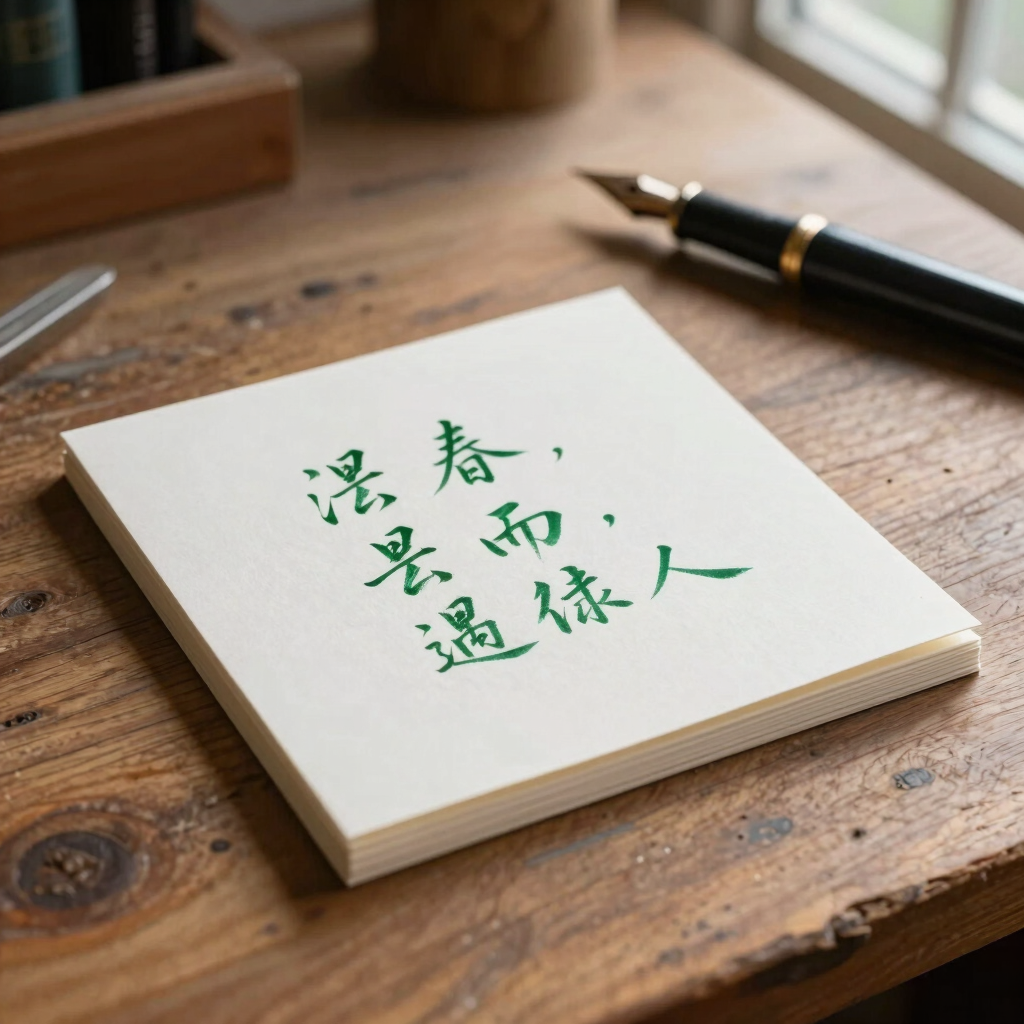 Custom Calligraphy Greeting Card
