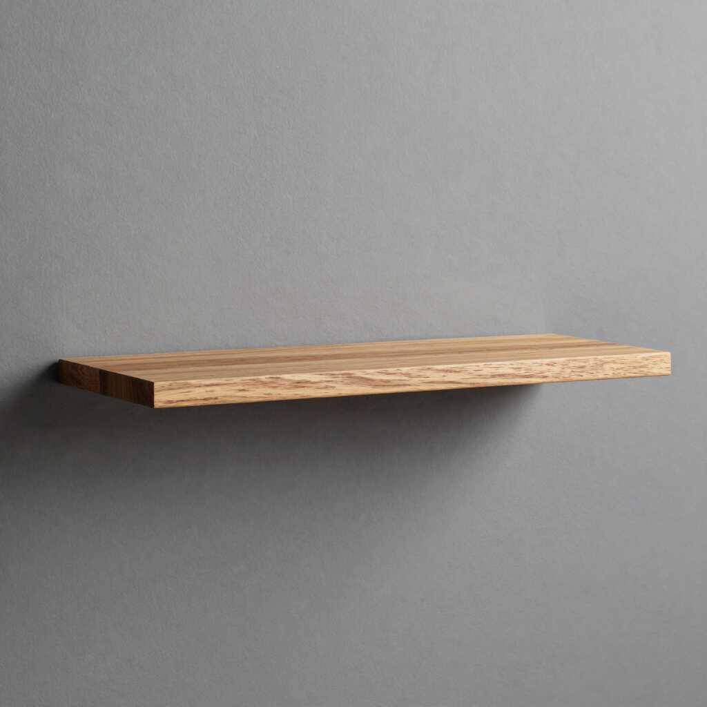 Arc Floating Oak Wall Shelf