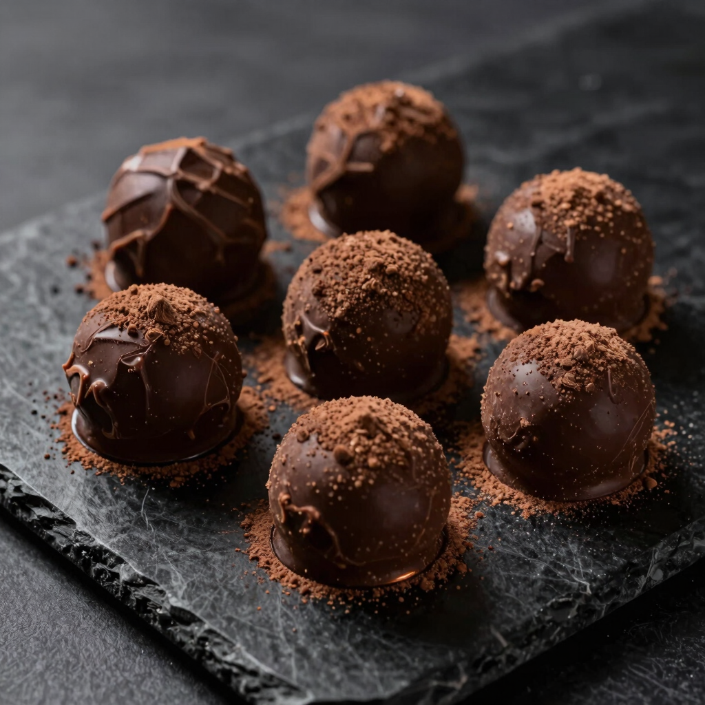 Obsidian Sea Salt Truffles