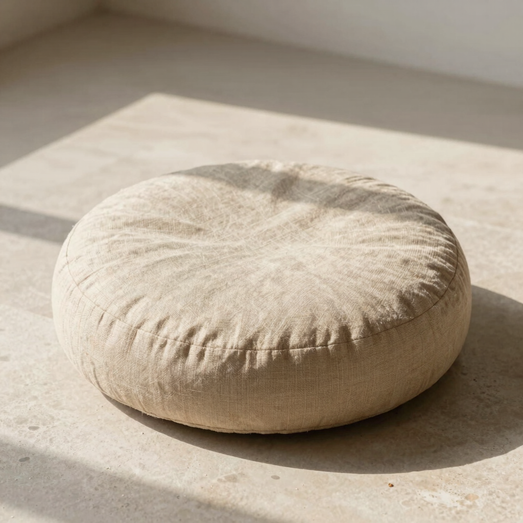 Cuscino Zafu in Lino Naturale