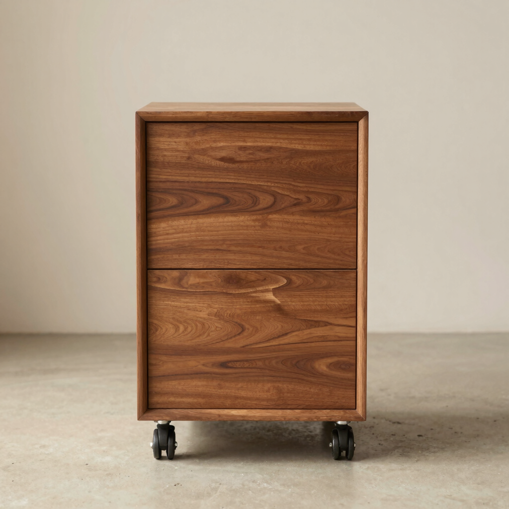 Shelley Walnut File Cabinet