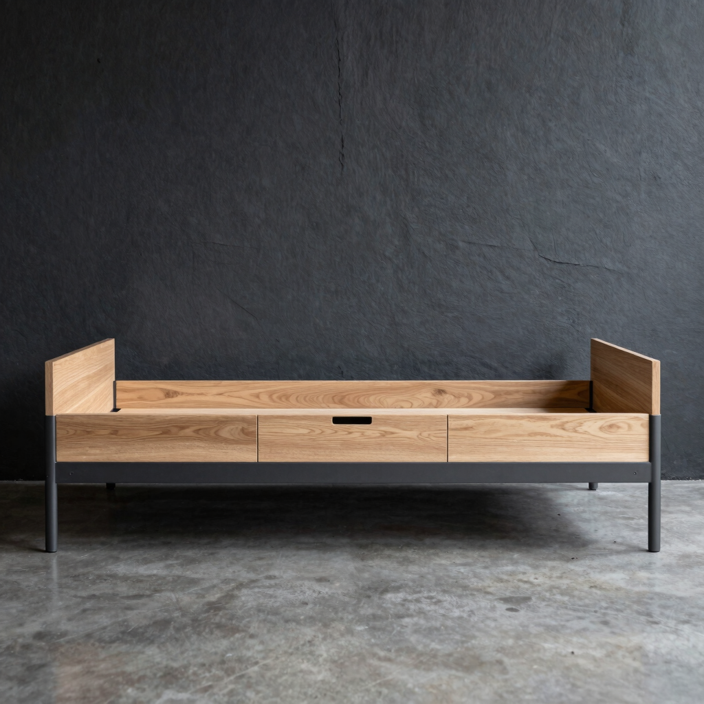 Grid Lock Twin Storage Bed