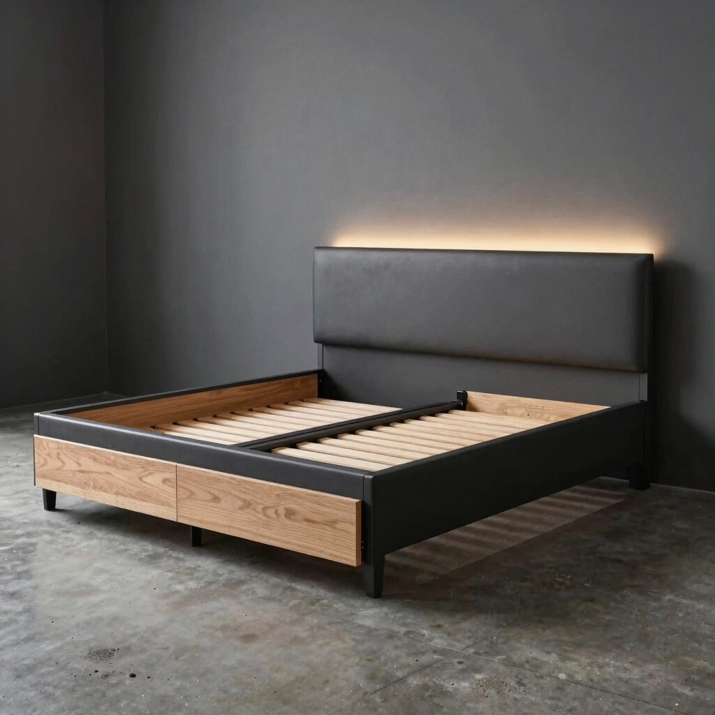 Apex LED Storage Platform Bed