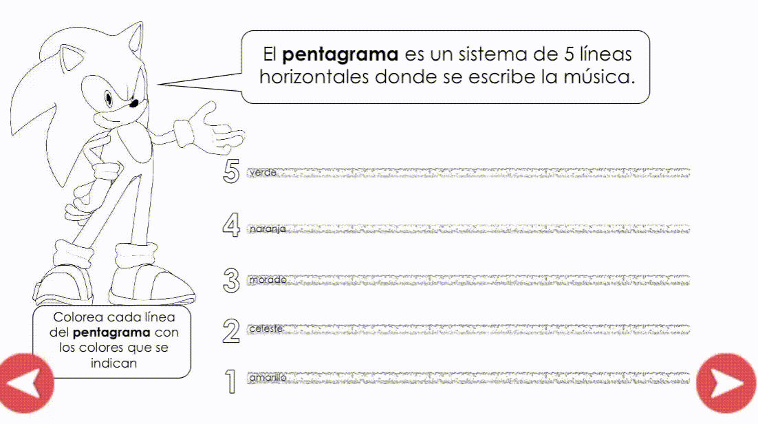 cartilla musicolores para colorear