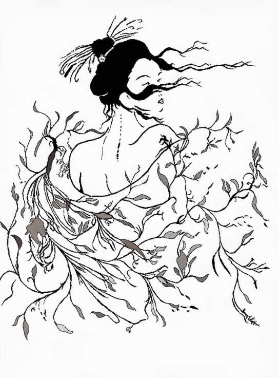 Gif de la ilustración sobre Li Sao hecha por Óscar Ocaña Parrón