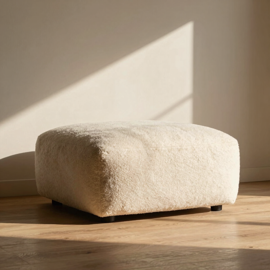 Boden Bouclé Coffee Ottoman