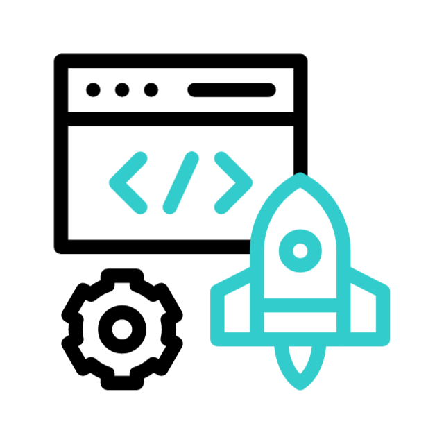 a computer screen with a rocket ship and a rocket