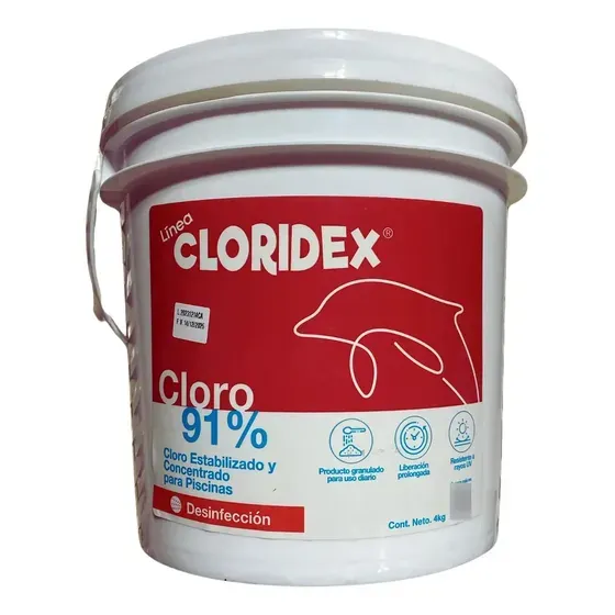 Cloro Cloridex 91% presentación balde