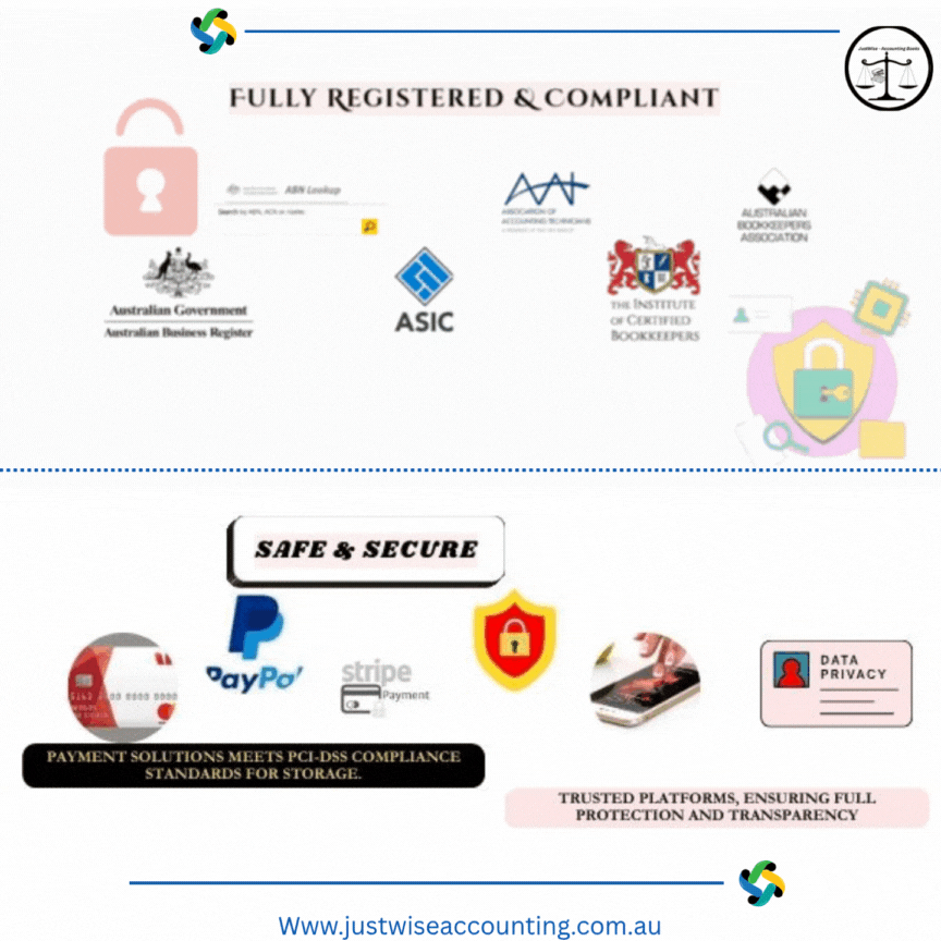 Just Wise Accounting: Fully registered & compliant with Australian Government, ASIC, and accounting