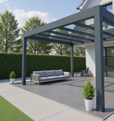 Sundial Clarity glass pergola