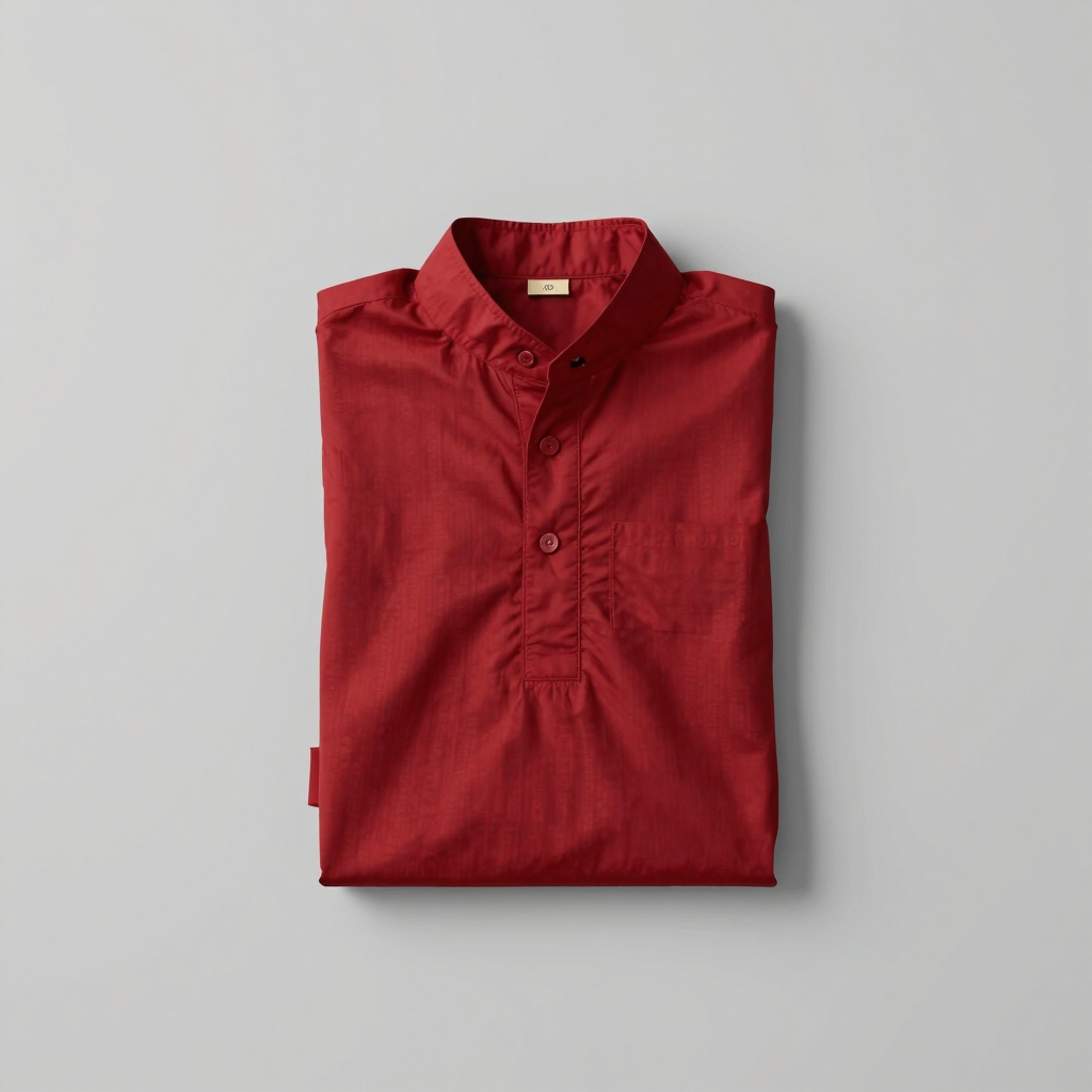 Festive Crimson Kids Panjabi
