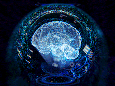 Representação do futuro da inteligência artificial com robô e ser humano colaborando"