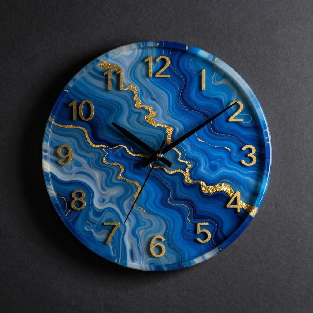 Ocean Nebula Resin Wall Clock