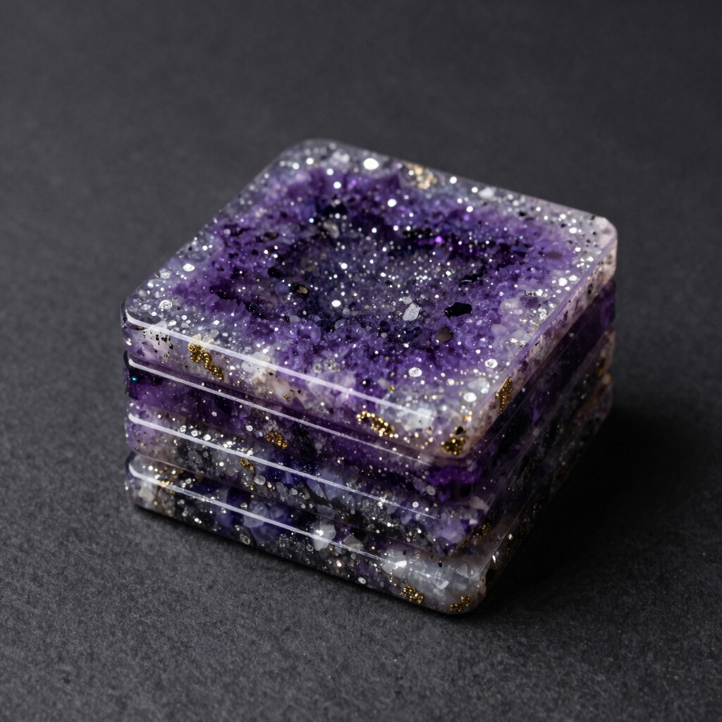 Aura Geode Resin Coasters