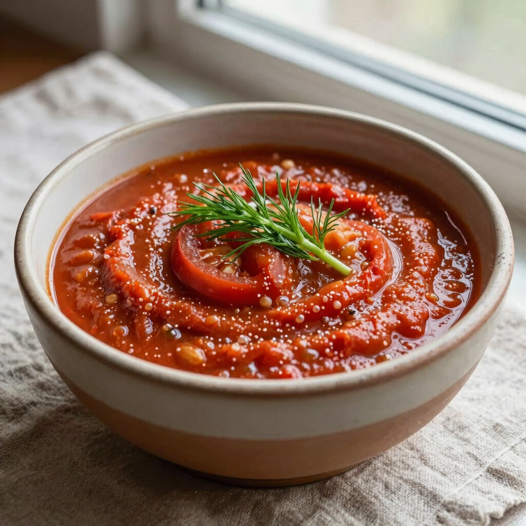 Crimson Tomato and Fennel Bisque