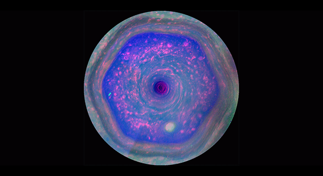 "Hexagonal storm at Saturn’s north pole"