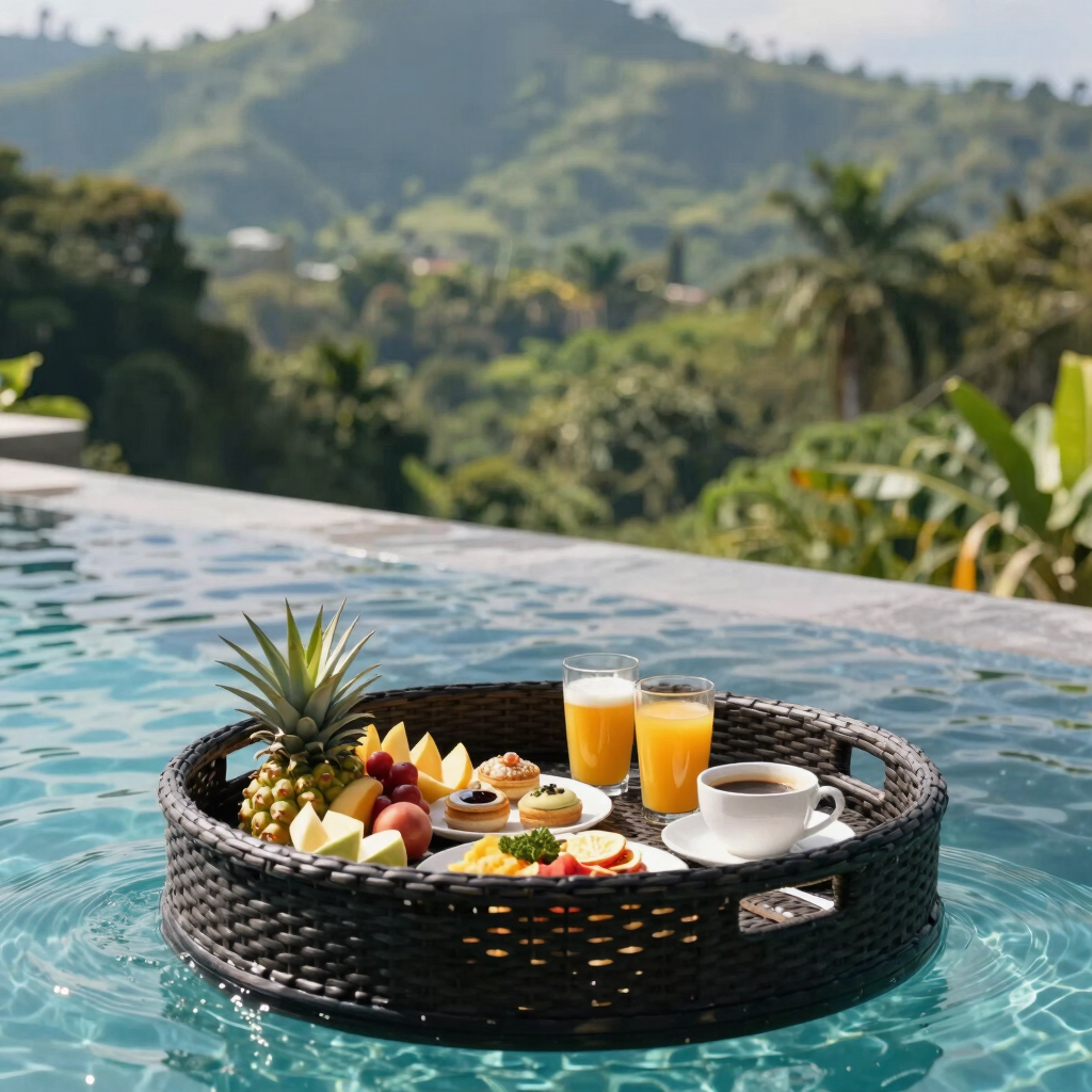 Sarapan Terapung Kolam Renang