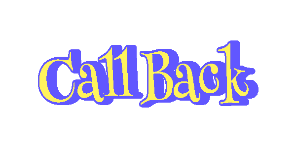 a call back logo with the words call back