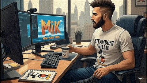 PATO ARRIAGADA  historia original paralela DEL DOMINIO PUBLICO DE MICKEY MOUSE "STEAMBOAT WILLIE" 
