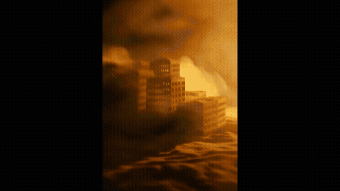 a city skyline with a cityscapepecture of buildings and a sky