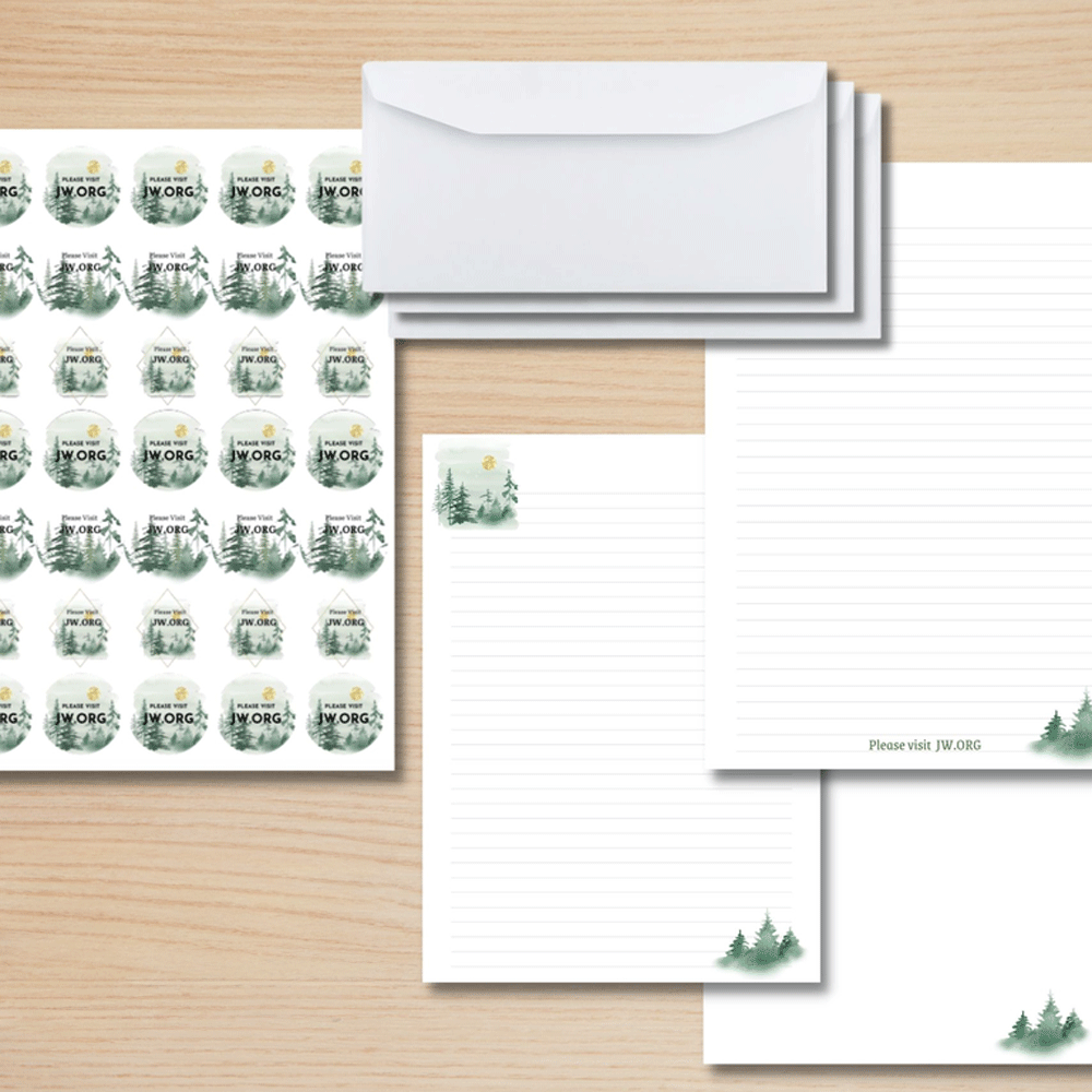 JW letter writing stationery