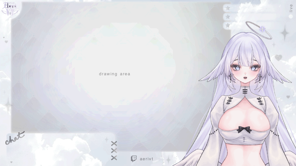 Custom stream streaming overlay commission for vtubers & streamer, content branding logo chat widget
