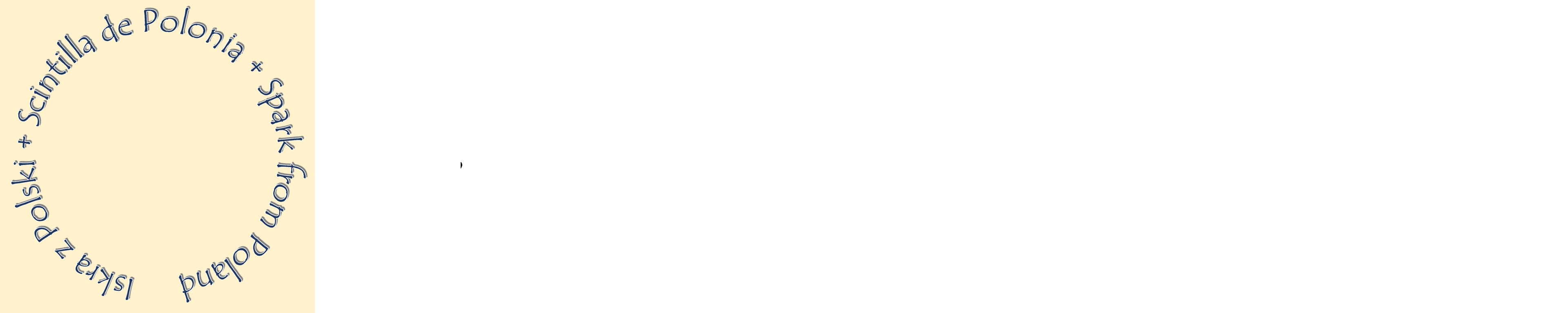 Iskra z Polski+Scintilla de Polonia+Spark from Poland logo