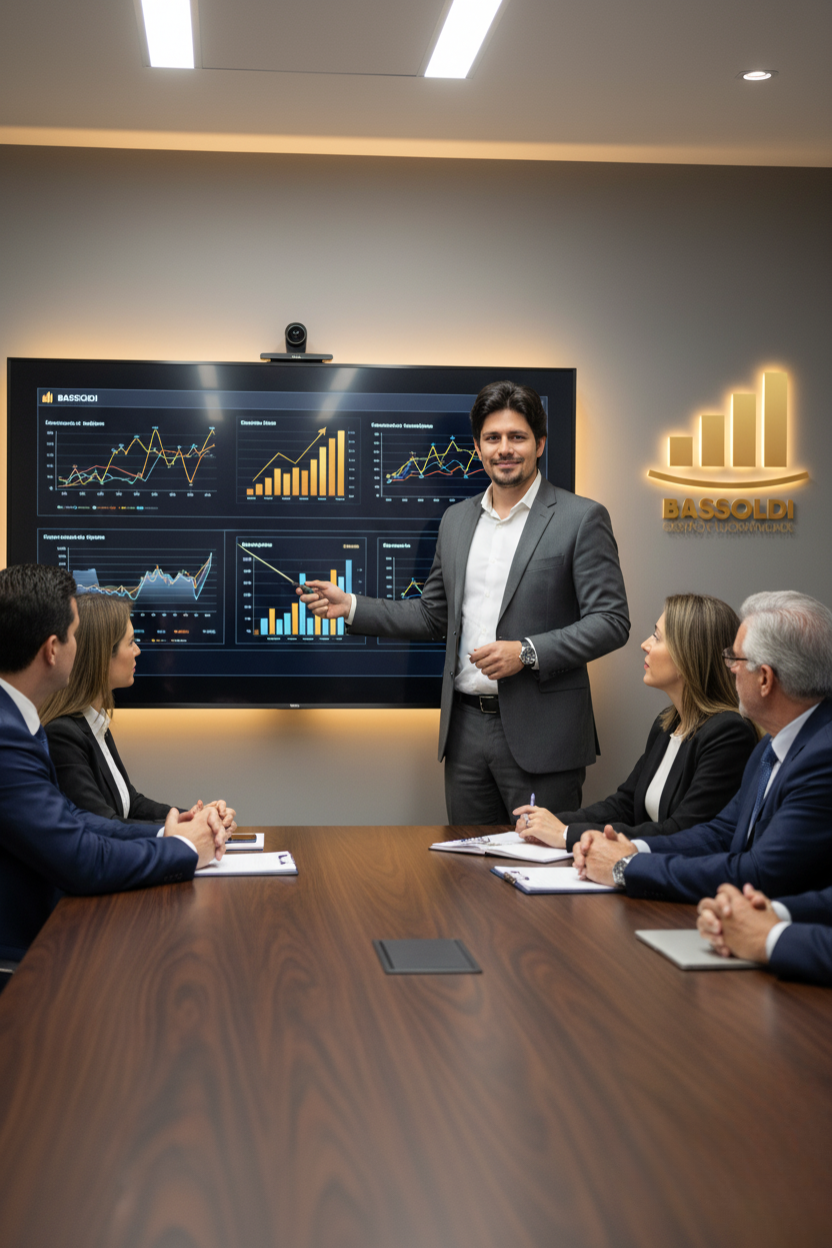 Reunião apresentando resultados — Bassoldi