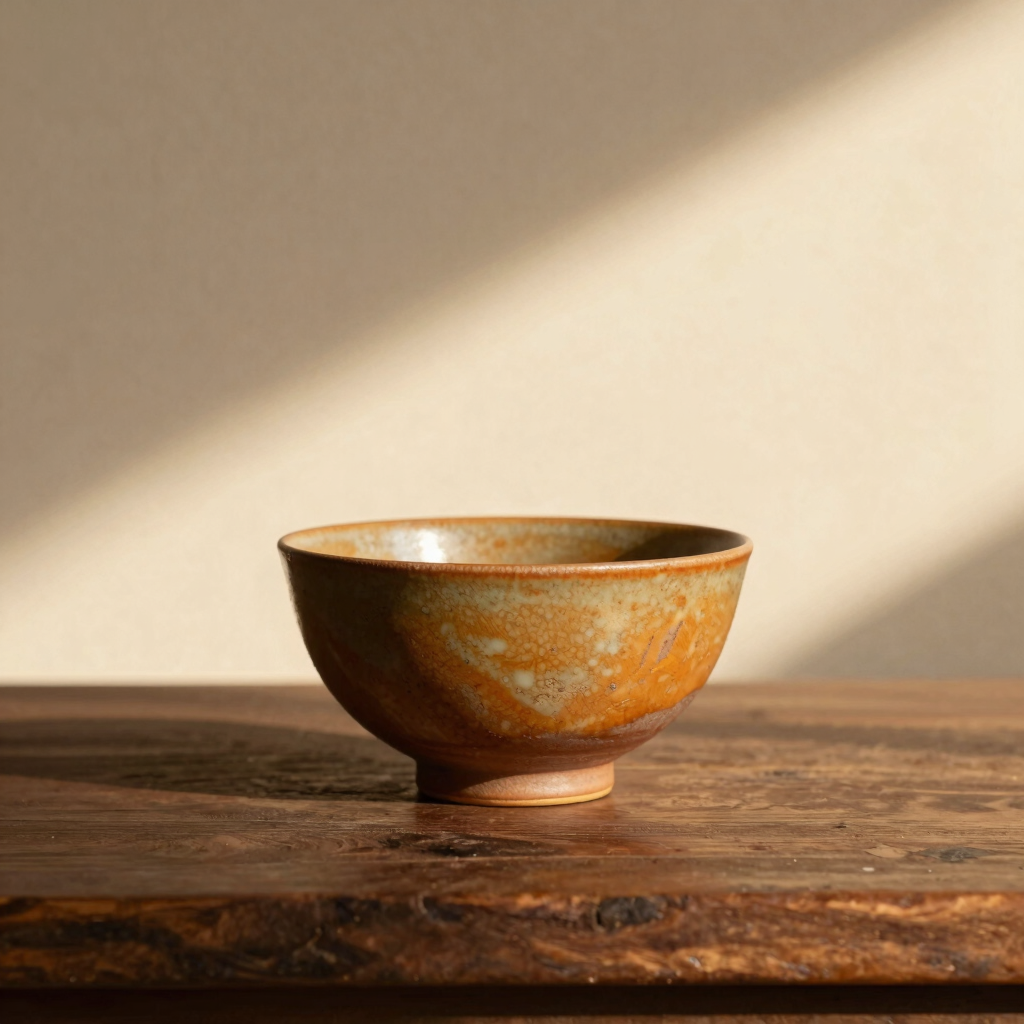 Wood-Fired Ochre Tea Bowl