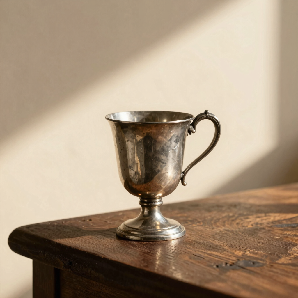 Antique French Pewter Measuring Cup