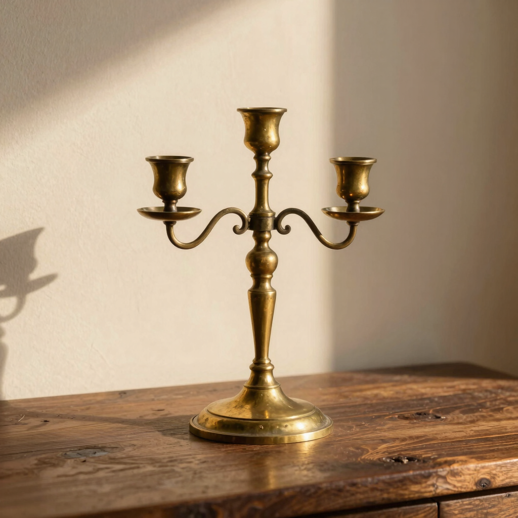Patinated Brass Chamberstick