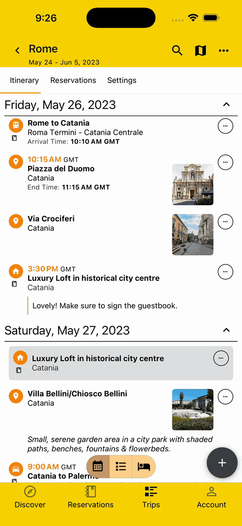 gif showing how to copy a trip