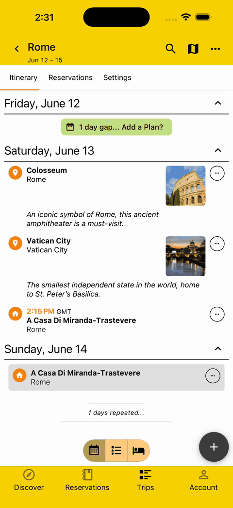 gif showing how to add plans without a time or even a date