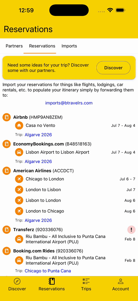 gif scrolling through all imported reservations