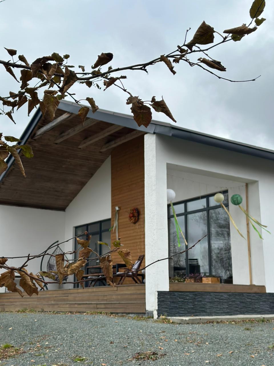 Экстерьер гостевого дома Листва зимой