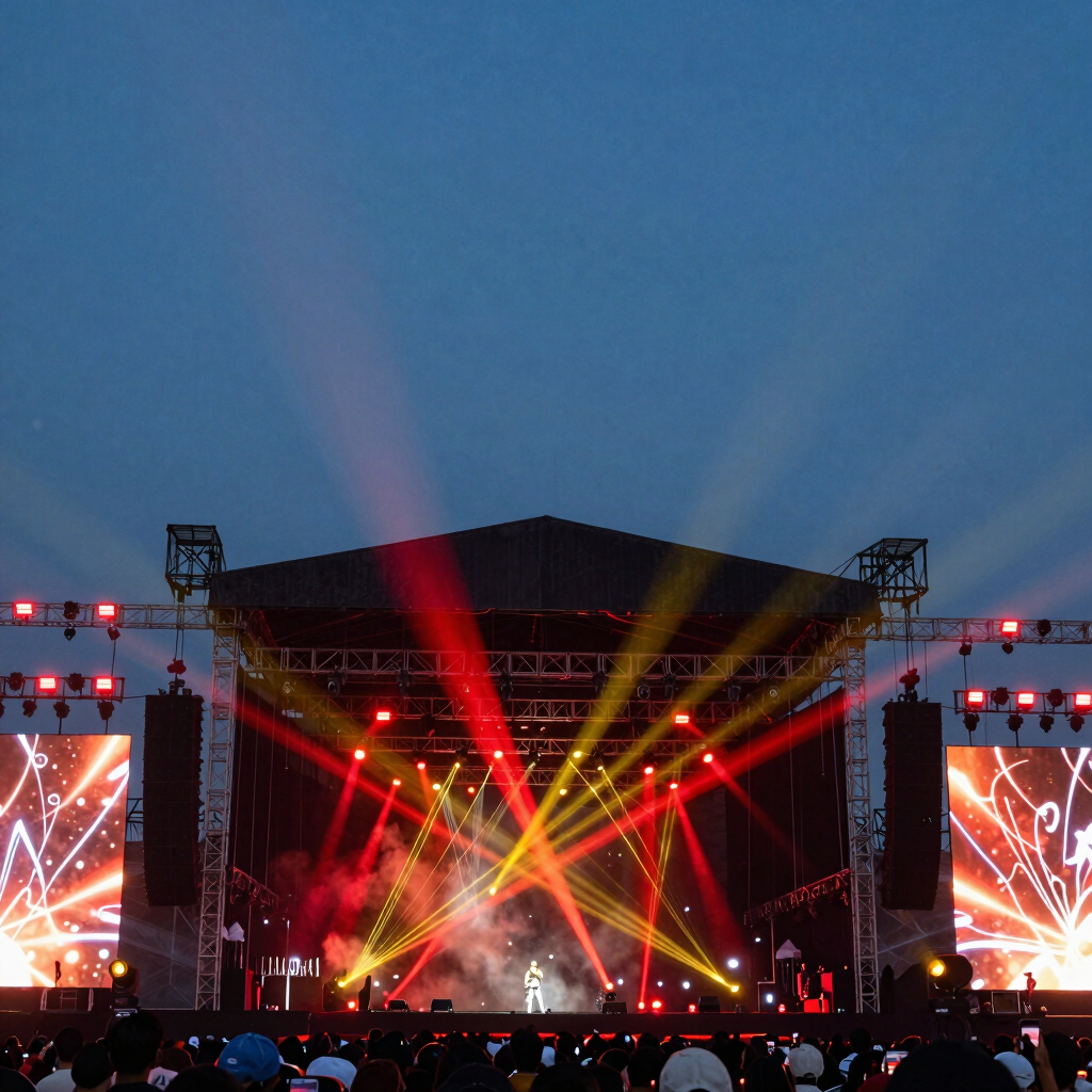 Festival Stage Sound & Light Rigging