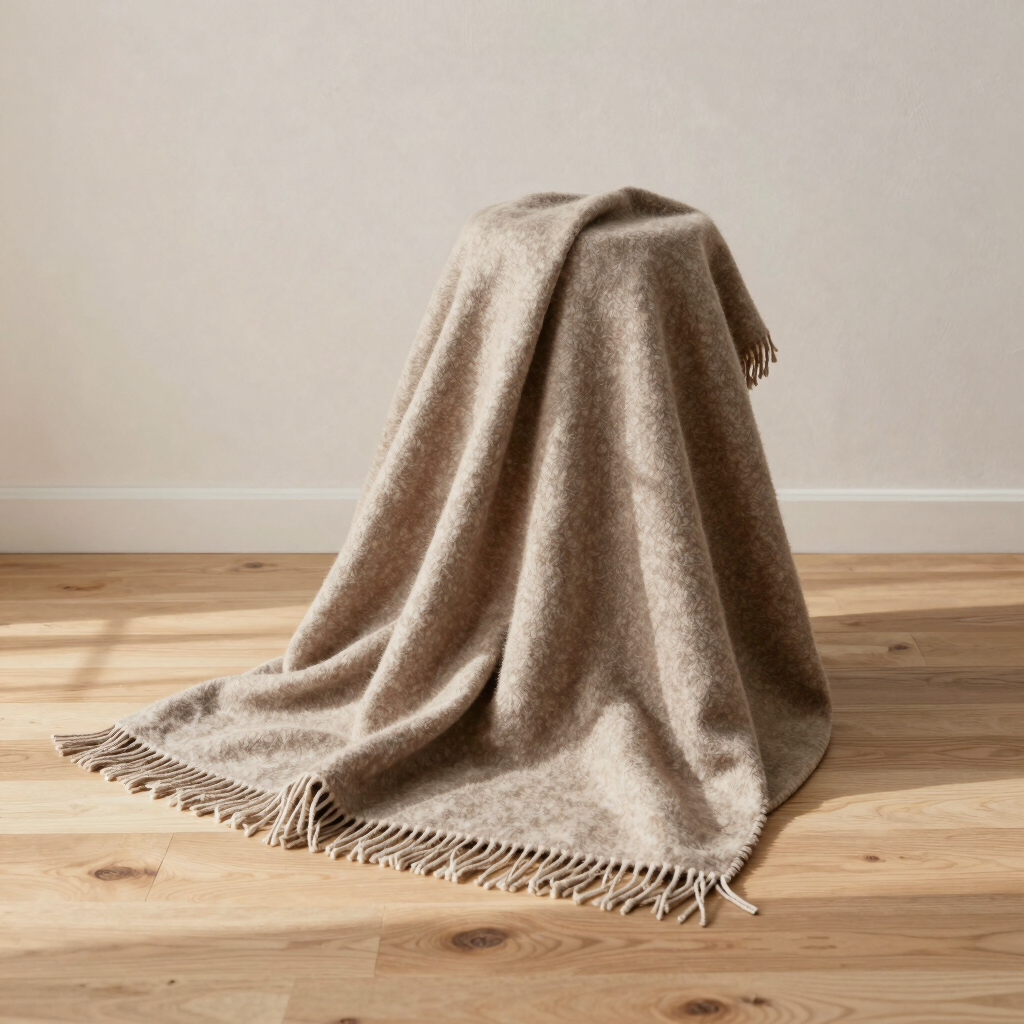 Alpaca Blend Bouclé Blanket