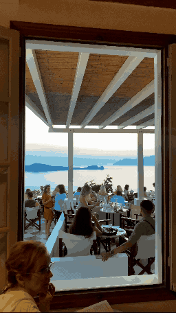 Utopia Cafe in Plaka, Milos Greece