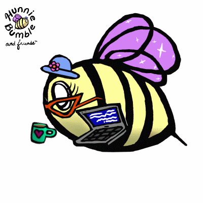 busy bee, hunnie bumble, hunnie bumble and friends, hunnie the bee, office bee, stef schultz, bee