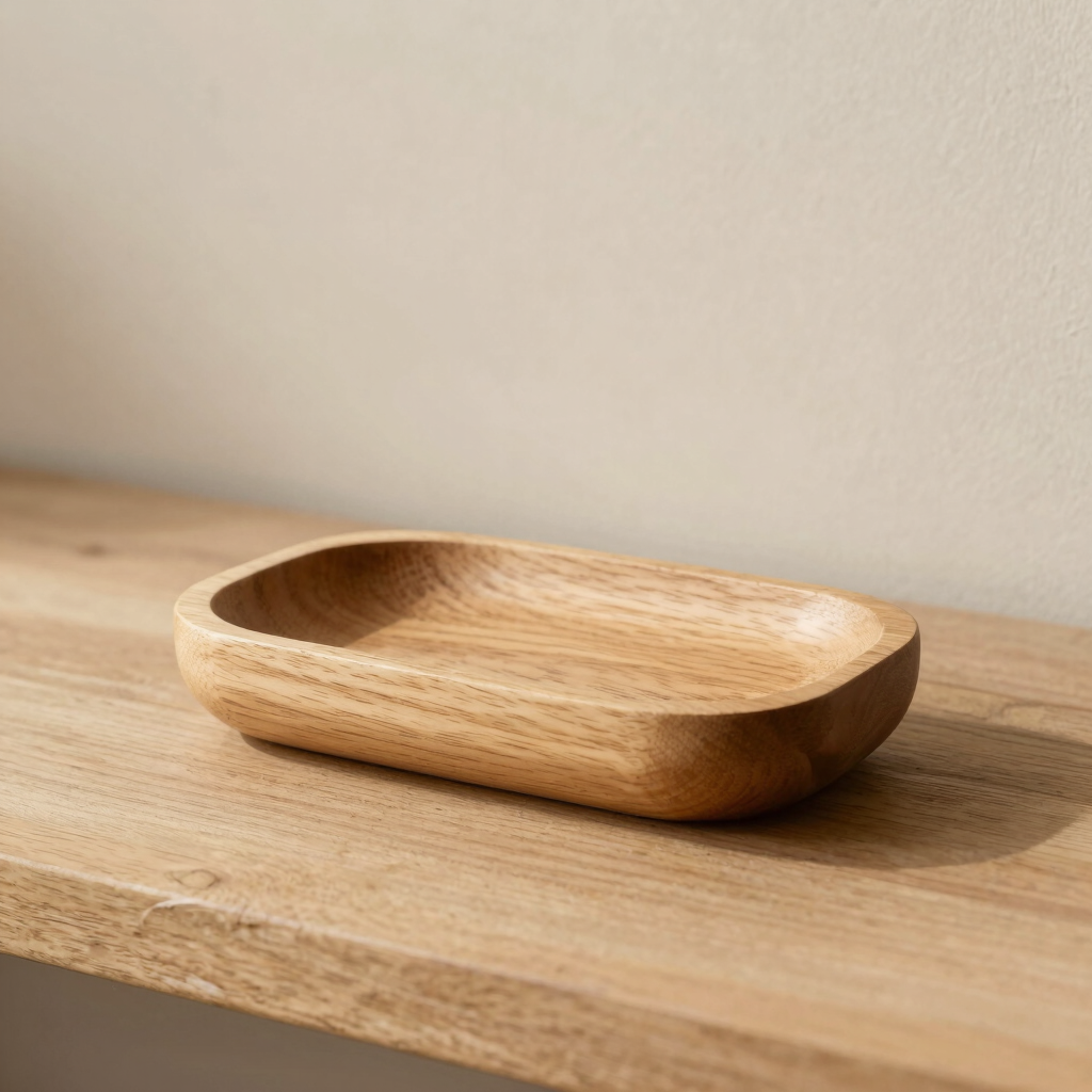 Porte-Savon Minimaliste en Chêne Brut