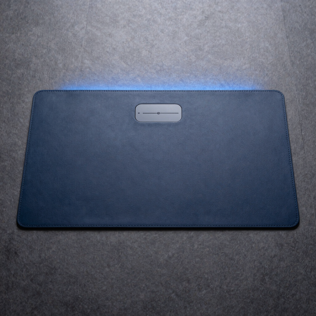 Harbor Leather Desk Mat with Wireless Charging