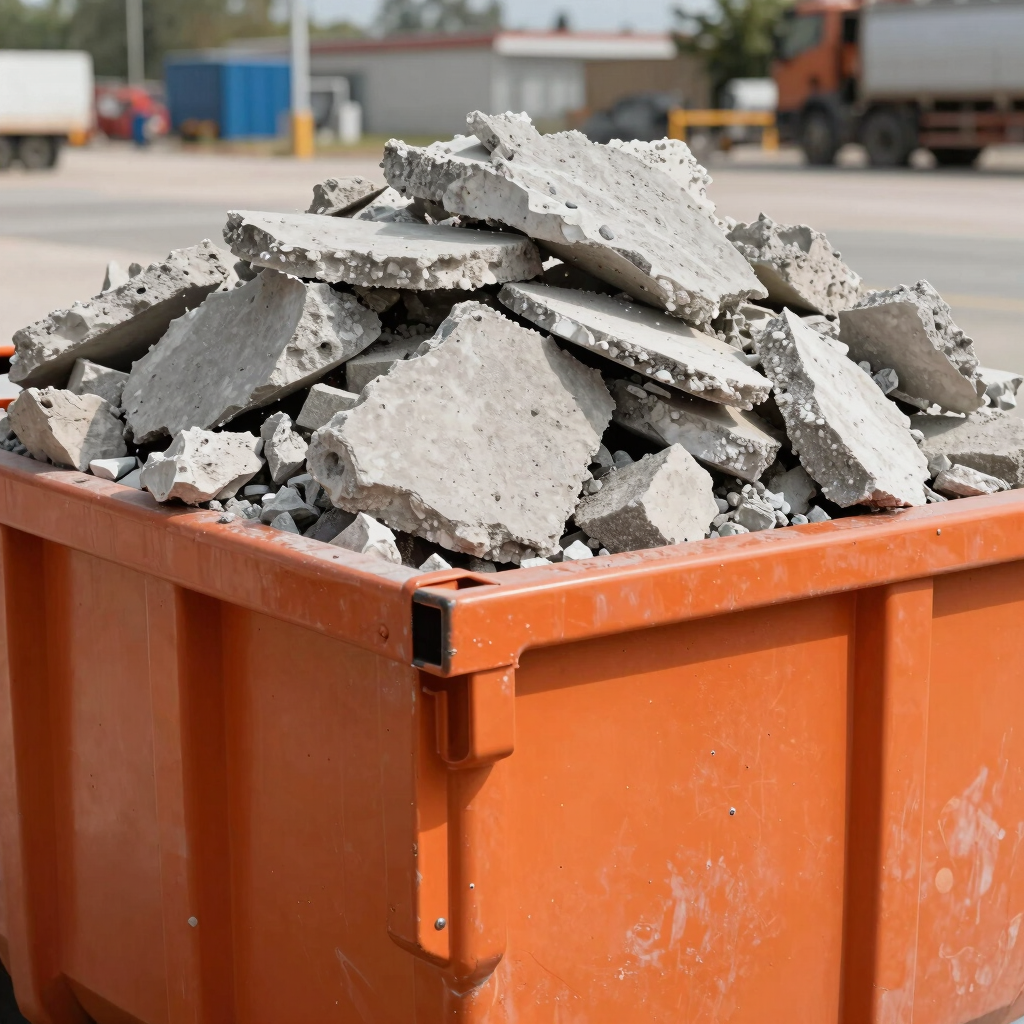 Concrete and Dirt Dumpster Rental