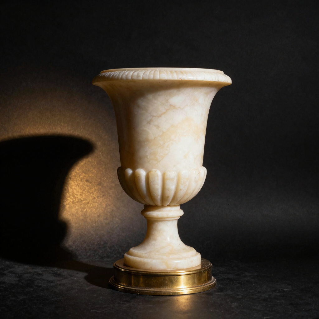 Fluted Alabaster Urn