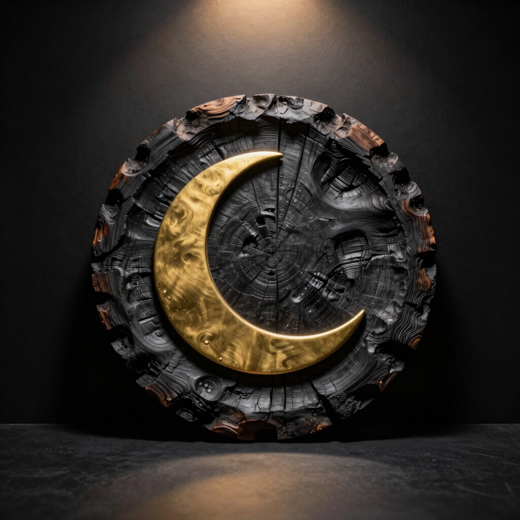 Obsidian Eclipse Wall Sculpt