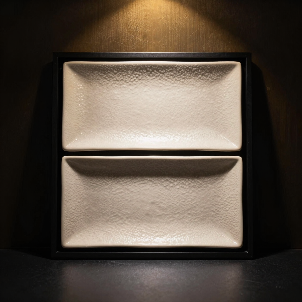 Tessellated Cream Diptych