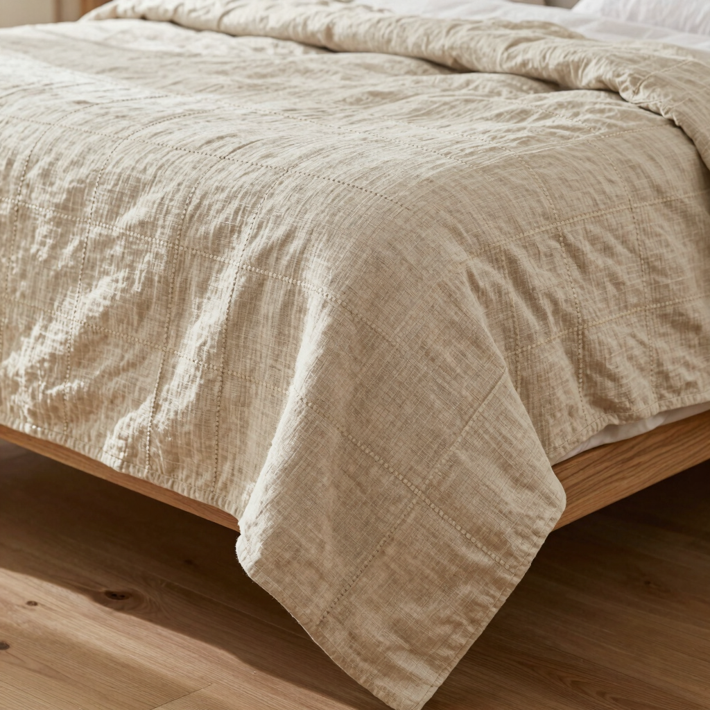 Structured Flax Linen Quilt